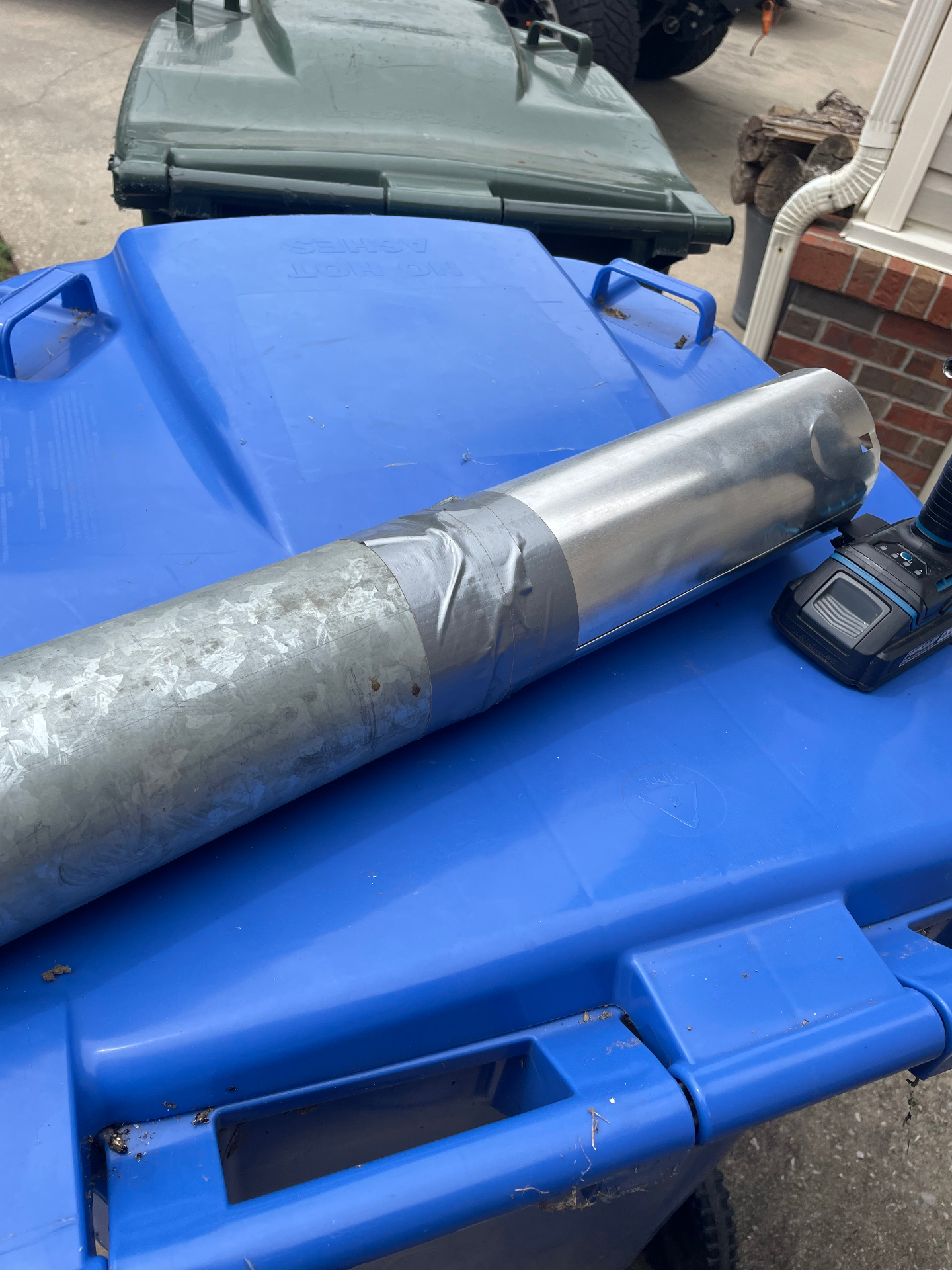 Vent cleaning brush attachment used to clear the duct run